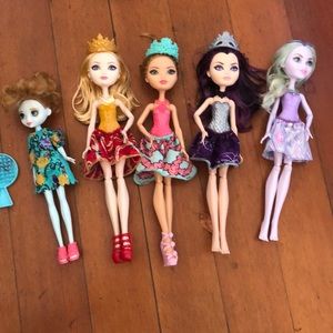 EVER AFTER HIGH DOLLS (raven, apple, Ashlynn, pixie, crystal winter)